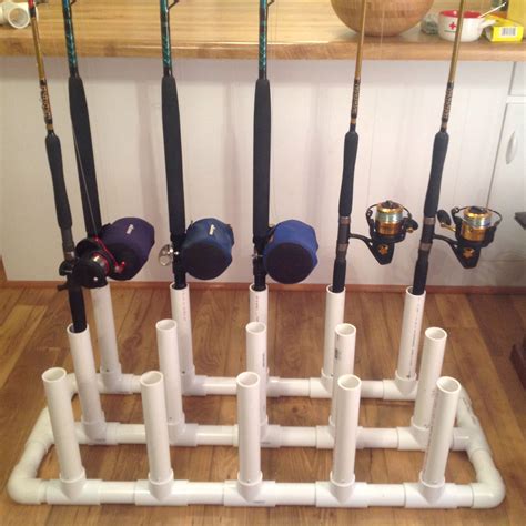 pvc tubes for rod storage.